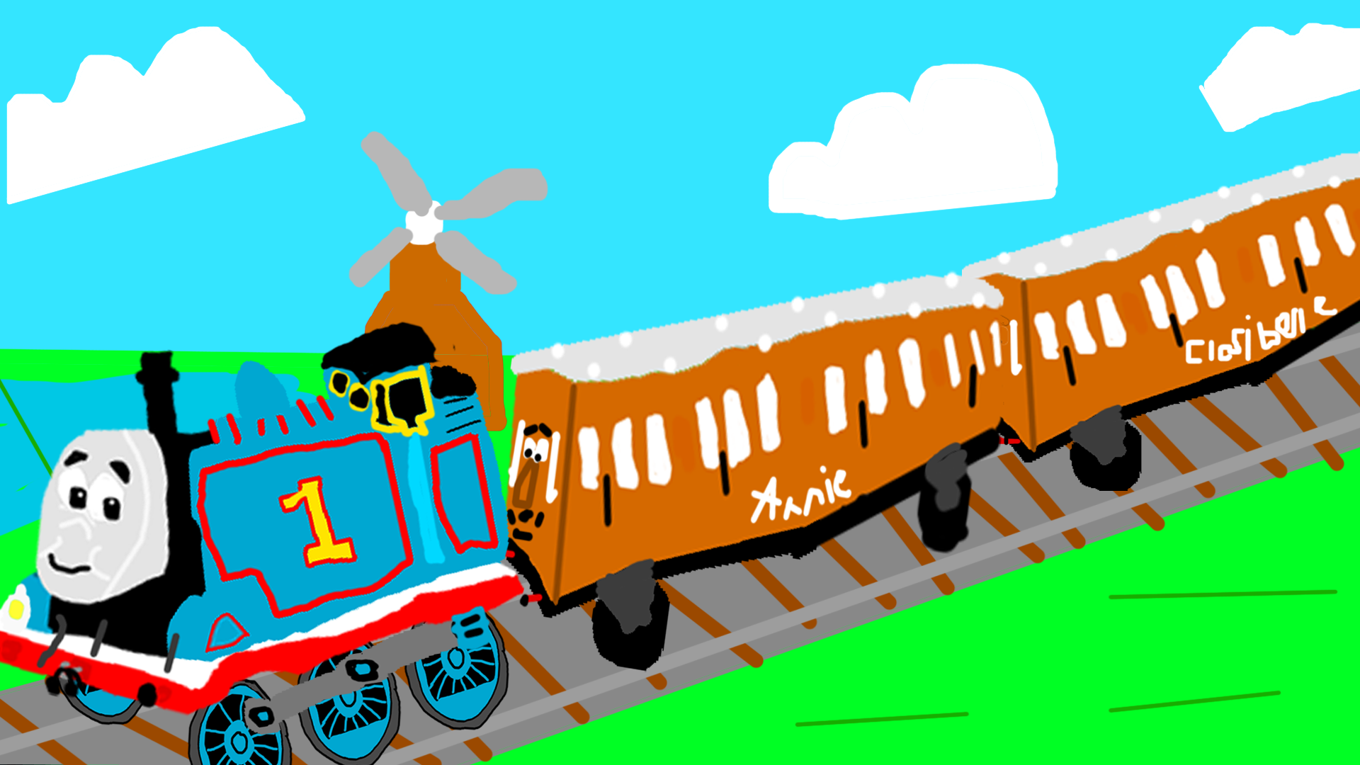 Thomas the Tank Engine with Annie and Clarabelle by JDL2016 on DeviantArt