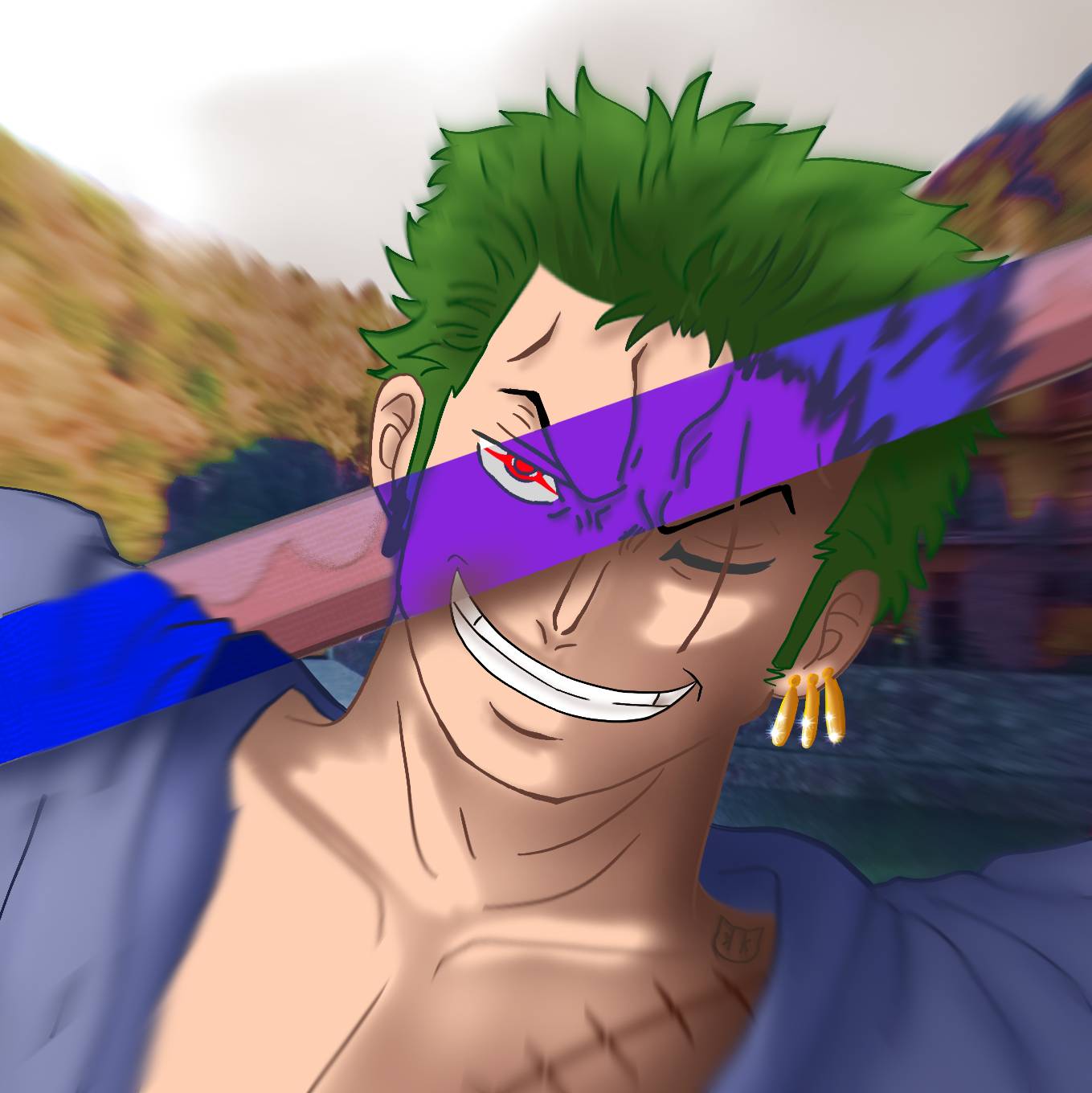 Day 4 Cursed Blade Zoro by joykiller91 on DeviantArt