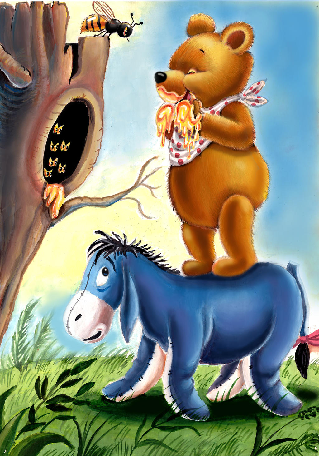 Winnie the Pooh and Eeyore by HoneyBees987 on DeviantArt