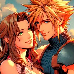 Final Fantasy VII - Aerith and Cloud