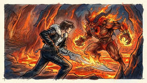 Final Fantasy VIII - Squall VS Ifrit