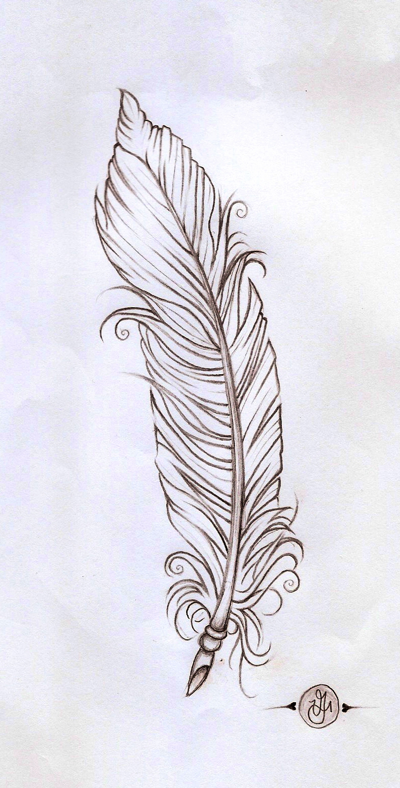 feather linework