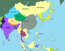 Map of Asia after an Axis Victory