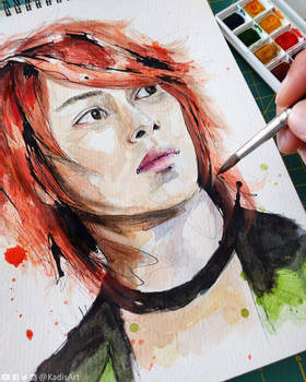 watercolor Portrait of Heechul superjunoir kpop 