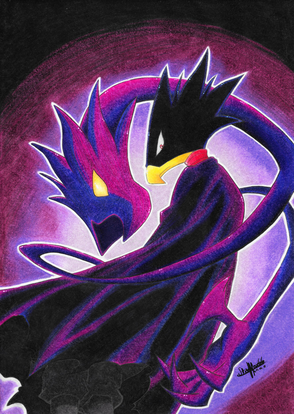 Tokoyami Fumikage Prismacolors by seles66 on DeviantArt