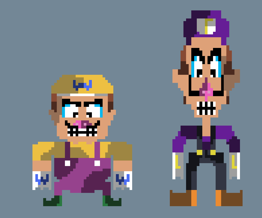 Pixel Deviantart Pixel Art Wario And Waluigi by SakuraHirata135 on DeviantArt