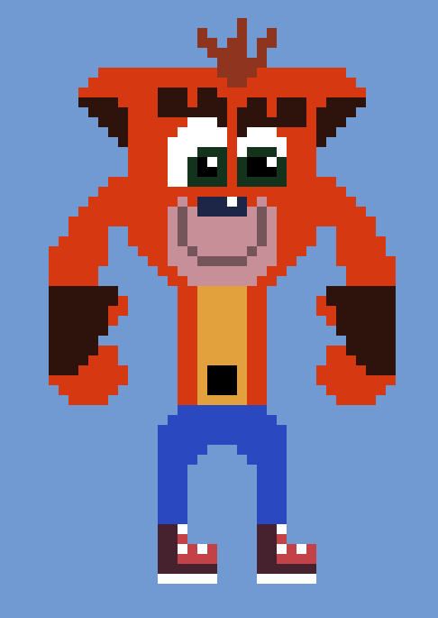 Pixel Art Crash Bandicoot By SakuraHirata135 On DeviantArt pixel-art-crash-bandicoot-by-sakurahirata135-on-deviantart