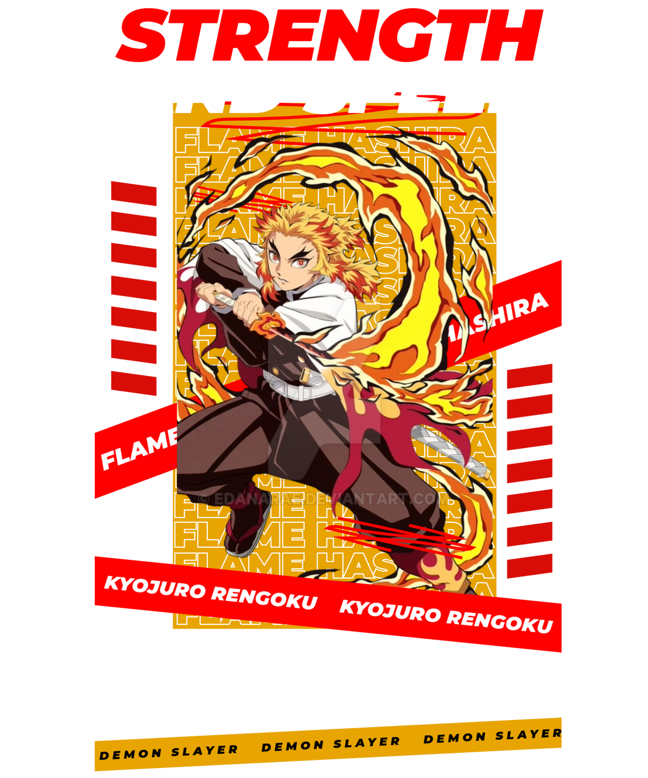 Shirt Design Rengoku by EdanaRae on DeviantArt