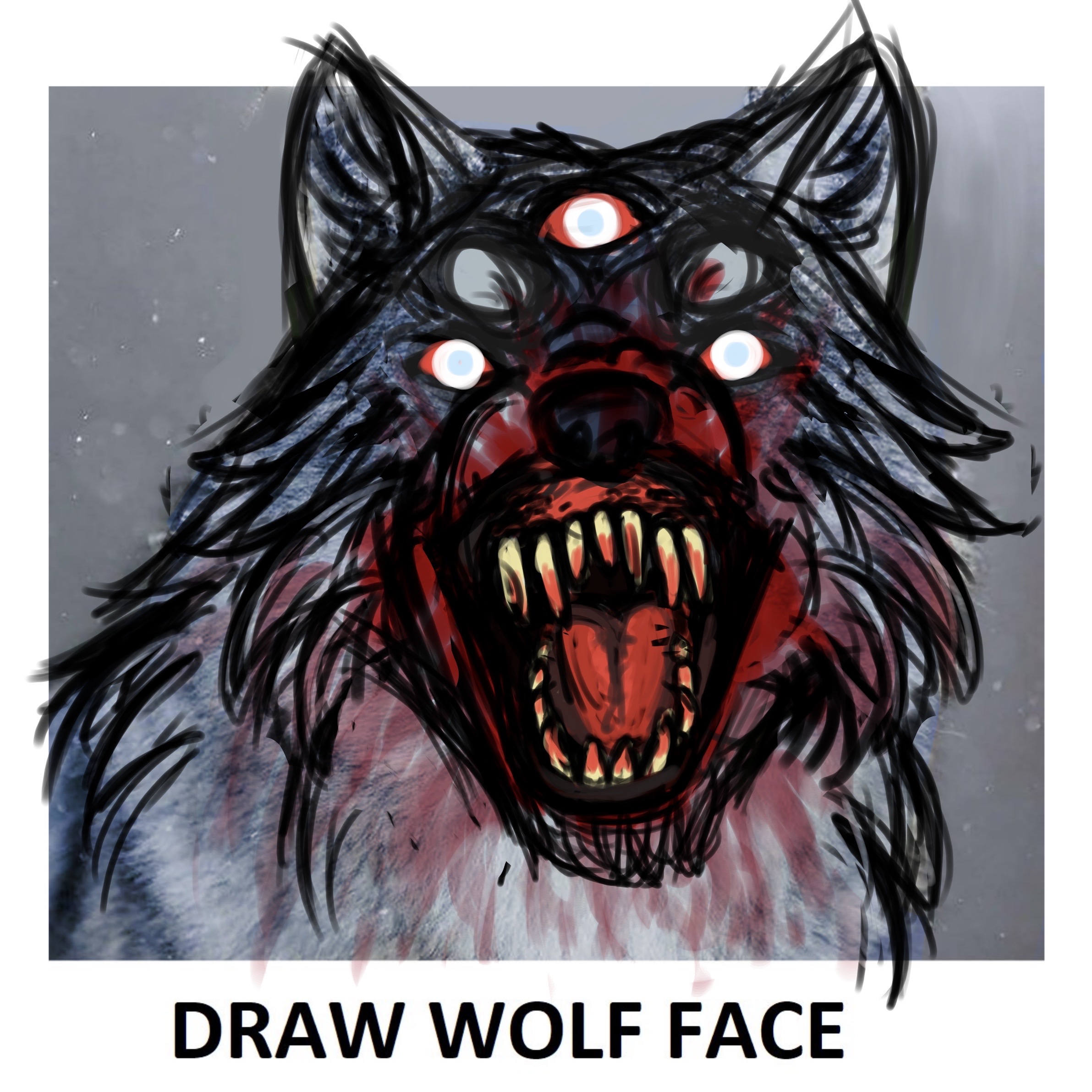 How To Draw A Werewolf Face