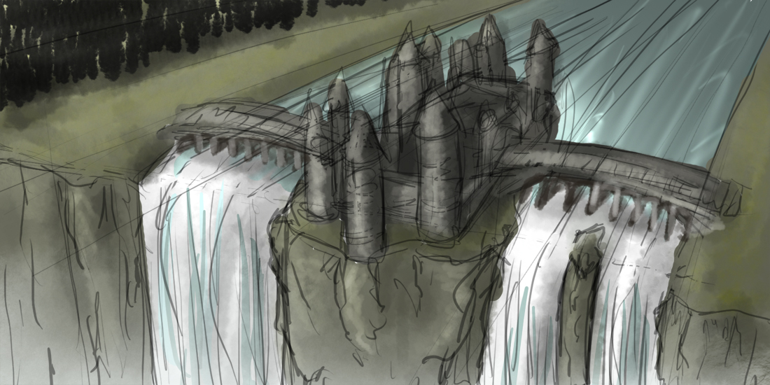 Castle on the Falls Sketch