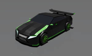 Low poly sports car