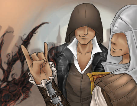 Two Buddies - Alex Mercer and Ezio