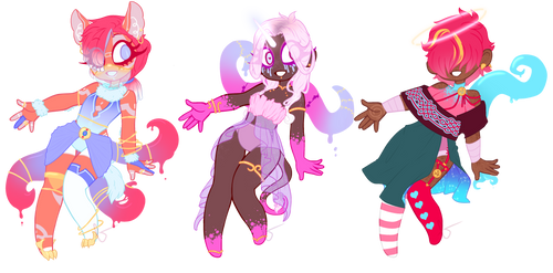 ::OPEN:: Neon Tentacle Adoptables 3