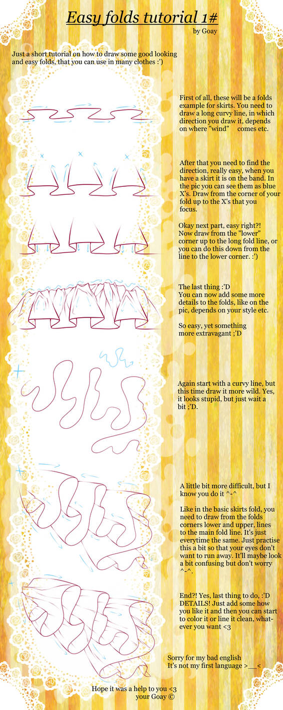Easy folds tutorial 1# by Goay on DeviantArt