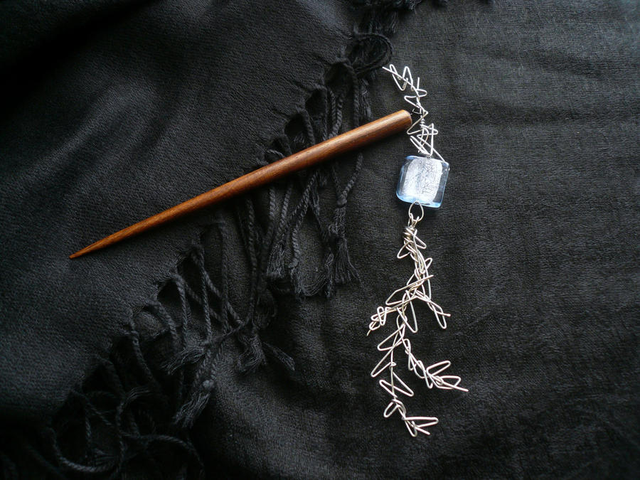 Silver Branch Hairstick by Starlit-Sorceress