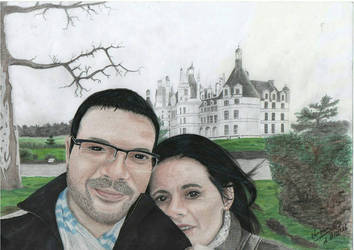 Yoann et Carine ( chteau de Chambord )