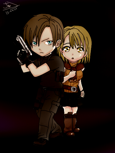 RE4 Leon and Ashley Wallpaper by LadyofRohan87 on DeviantArt