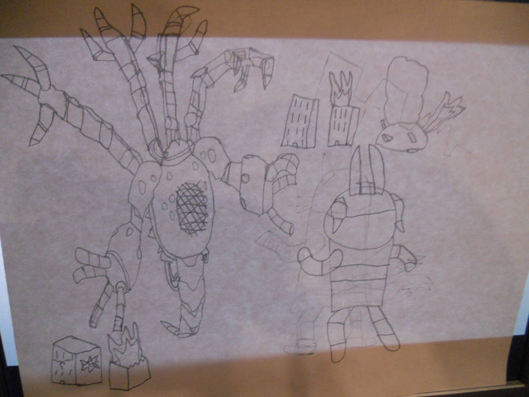 Dynamo Drawing Rorbot Dynamo Vs Death Shell Robot by lXlCaptJoe23 on DeviantArt