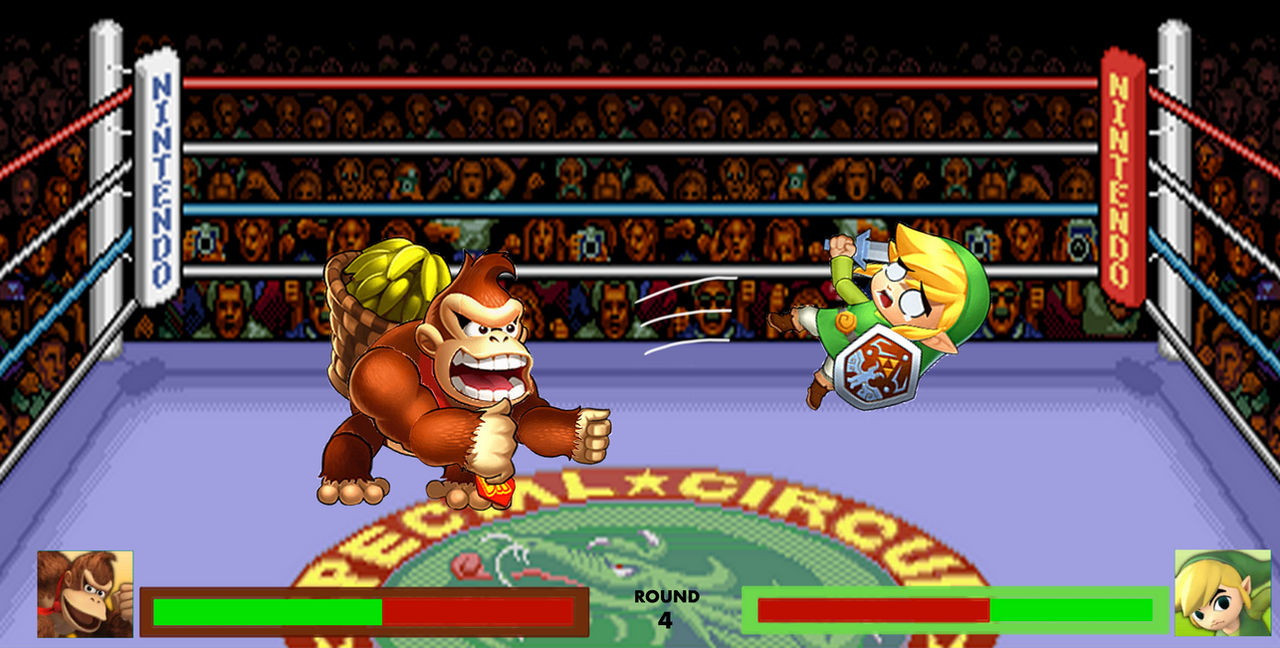 Smash Bros Wrestling Donkey Kong Vs Toon Link by lXlCaptJoe23 on