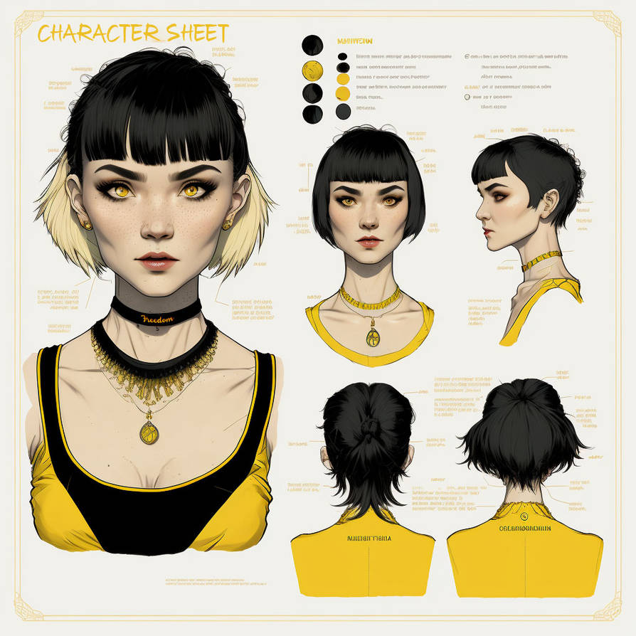 Girl Character Sheet by MrMasoudZ on DeviantArt