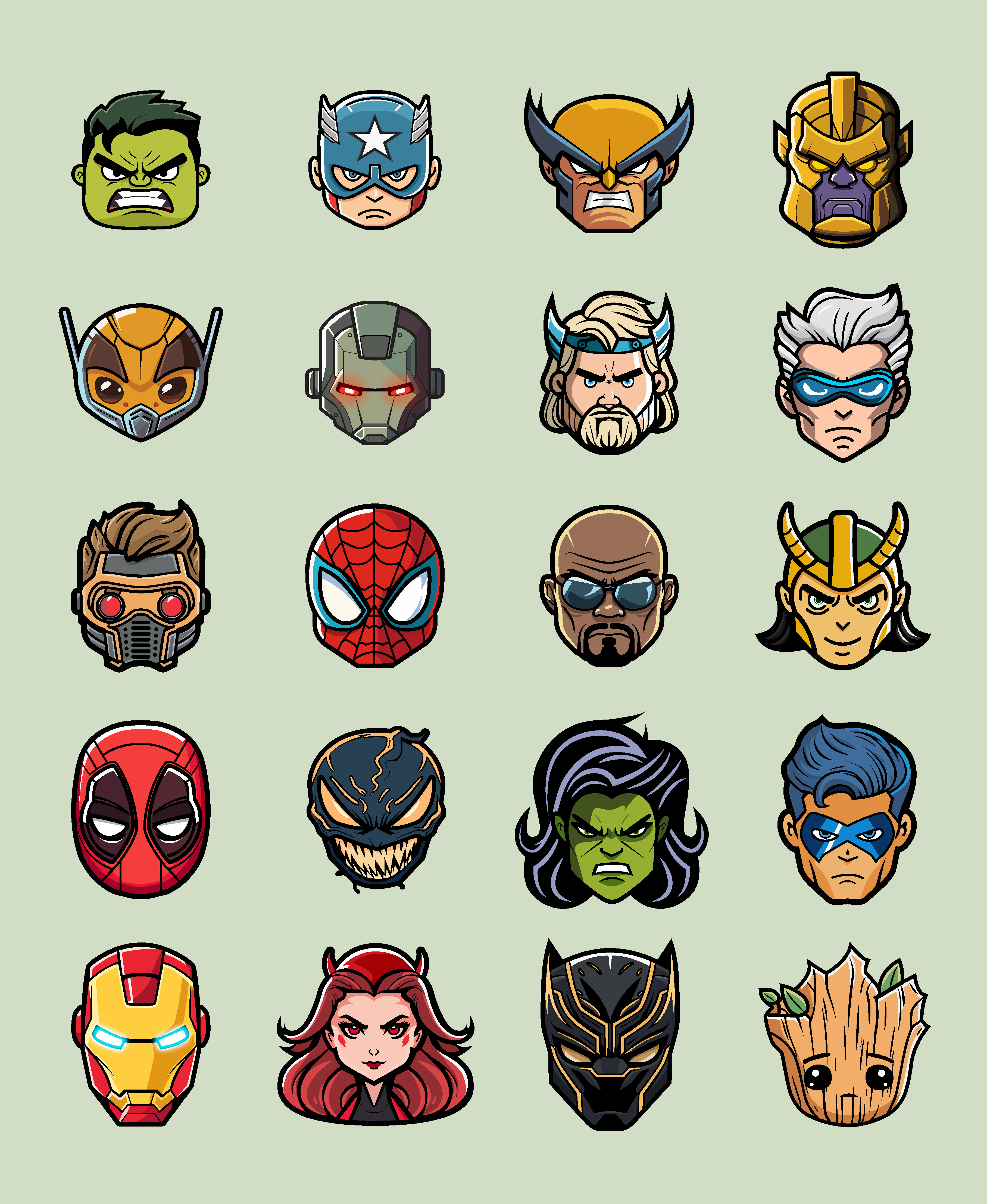 Marvel Super Hero Sticker Pack by MrMasoudZ on DeviantArt