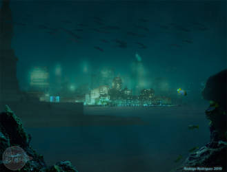 Matte Painting - NY Underwater