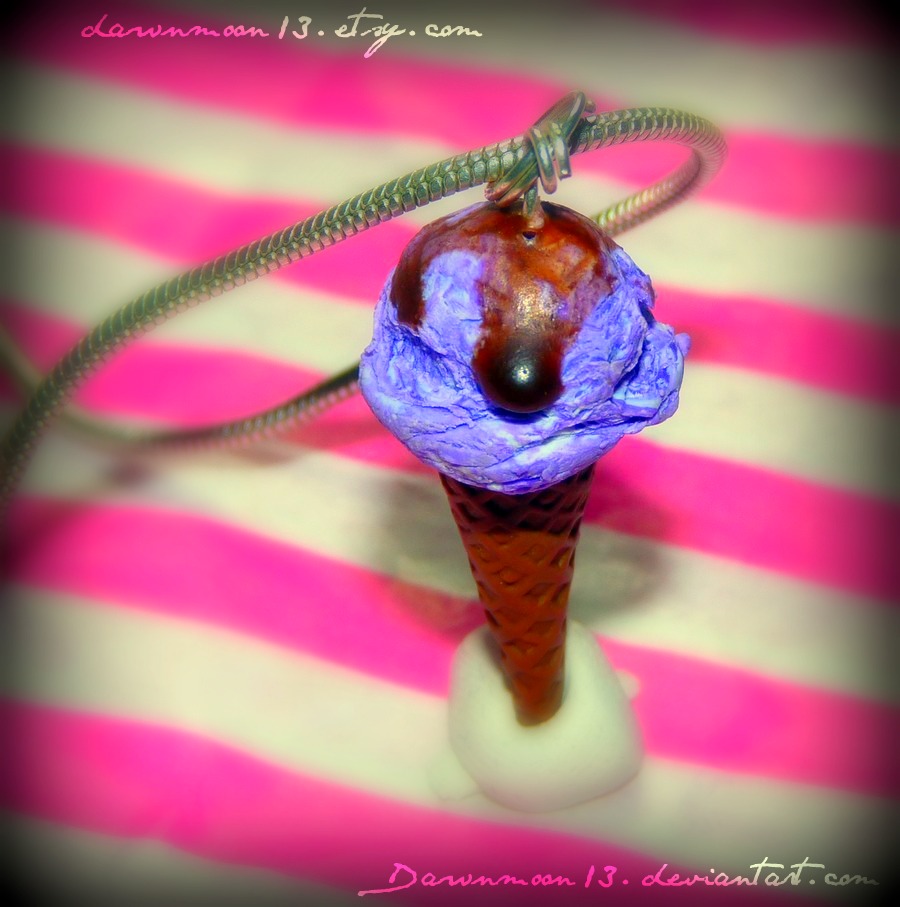 Lilac Ice Cream Charm