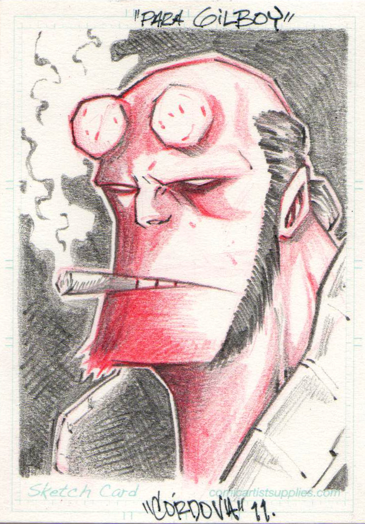 Hellboy Sketch Card comission