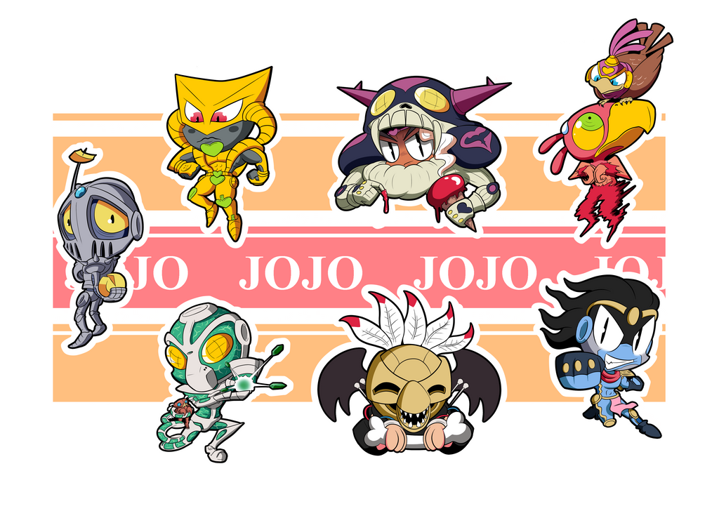Jojo Part 3 Chibis - Sheet 2 by BLARGEN69
