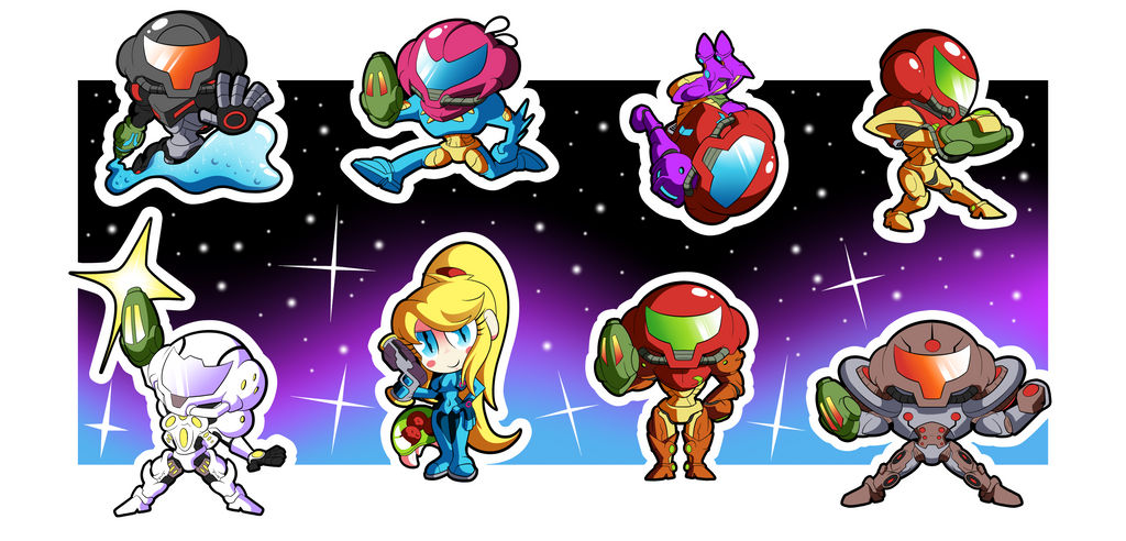 Metroid March - Samus Chibi Batch! by BLARGEN69 Metroid March - Samus Chibi Batch! by BLARGEN69