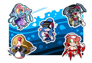 Mermaid Chibi Stickers Set by BLARGEN69