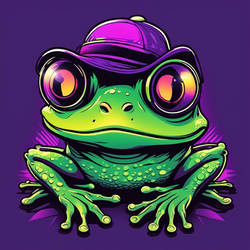 A Frog With A Funny Hat: DreamUp Creation