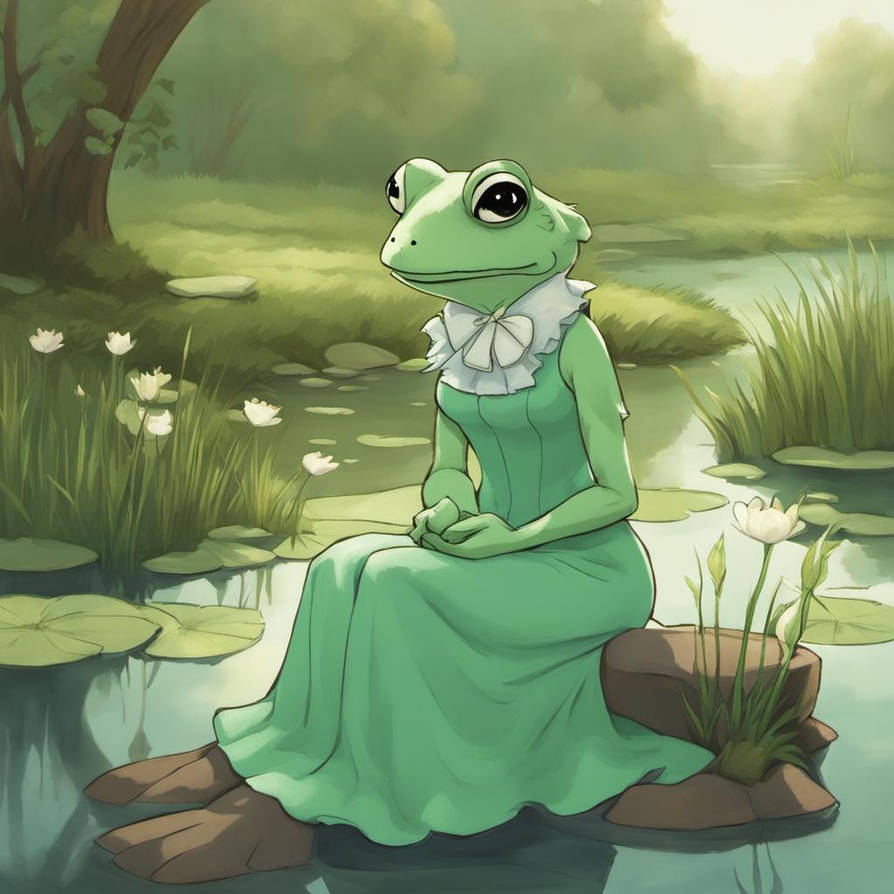 Madam Froggy: DreamUp Creation