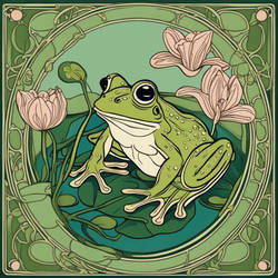 Nouveau Frog: DreamUp Creation