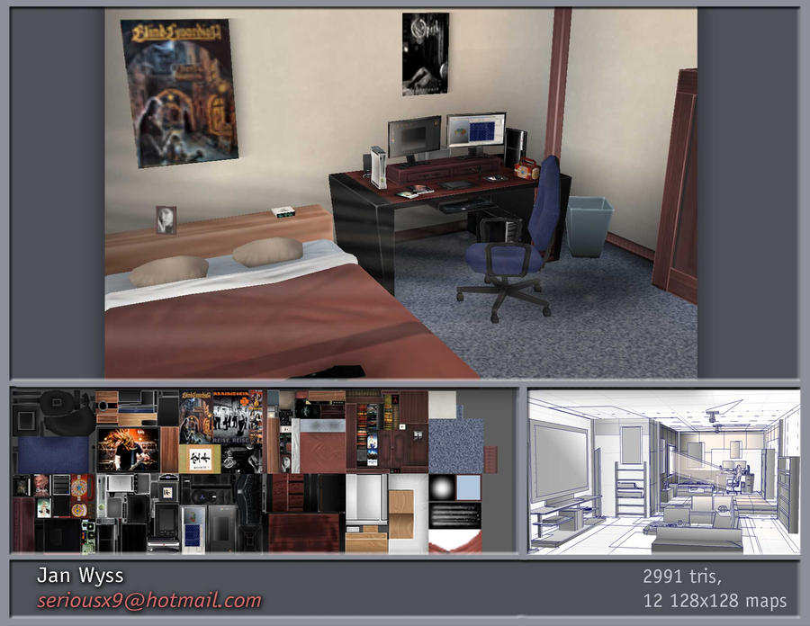 3D environment - Bedroom 2