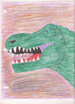Colorful Dinosaur T-Rex Drawing