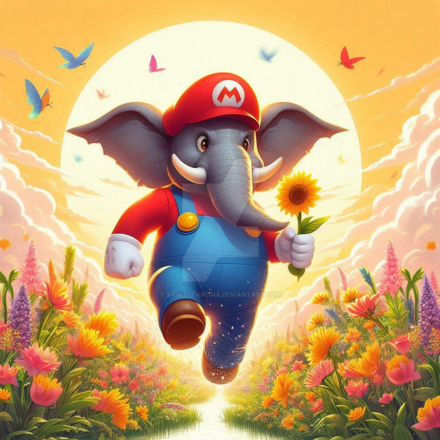 Elefante Rosa Mario Elephant super mario decorated spring (10) by SaintGrandma on DeviantArt