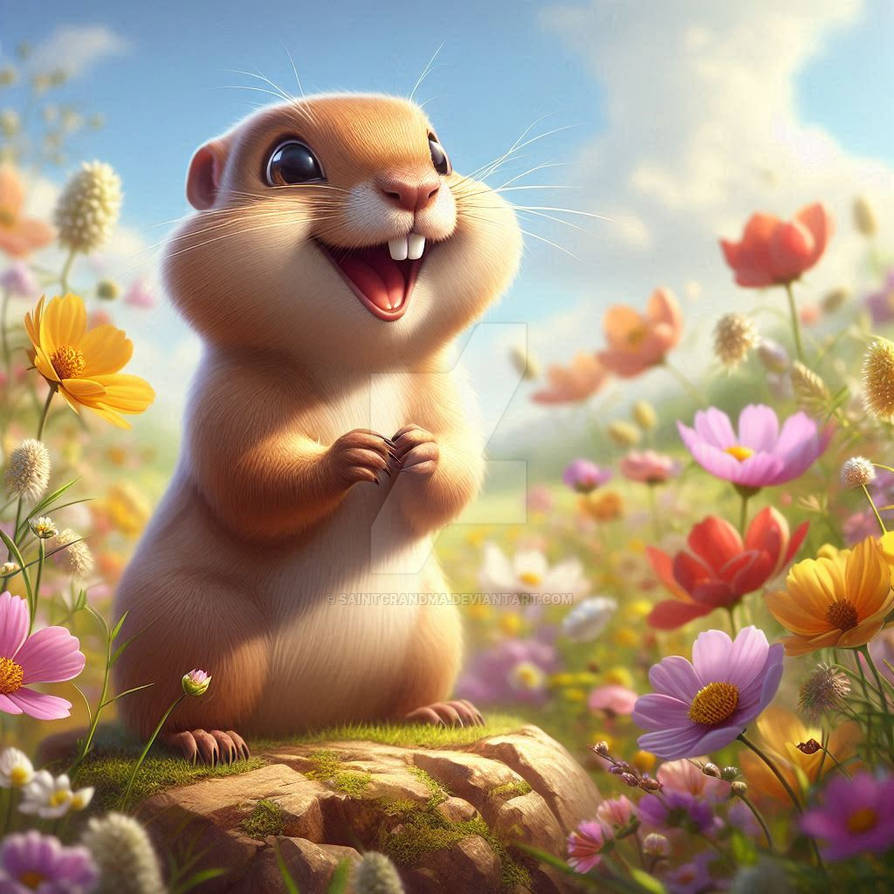 Gopher in spring animal rodent cute (9) by SaintGrandma on DeviantArt