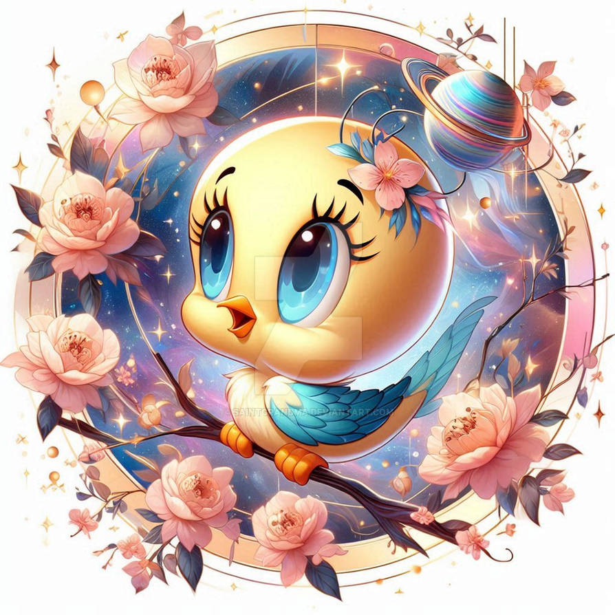 Tweety in space bird gorgeous spring colorful (14) by SaintGrandma on ...