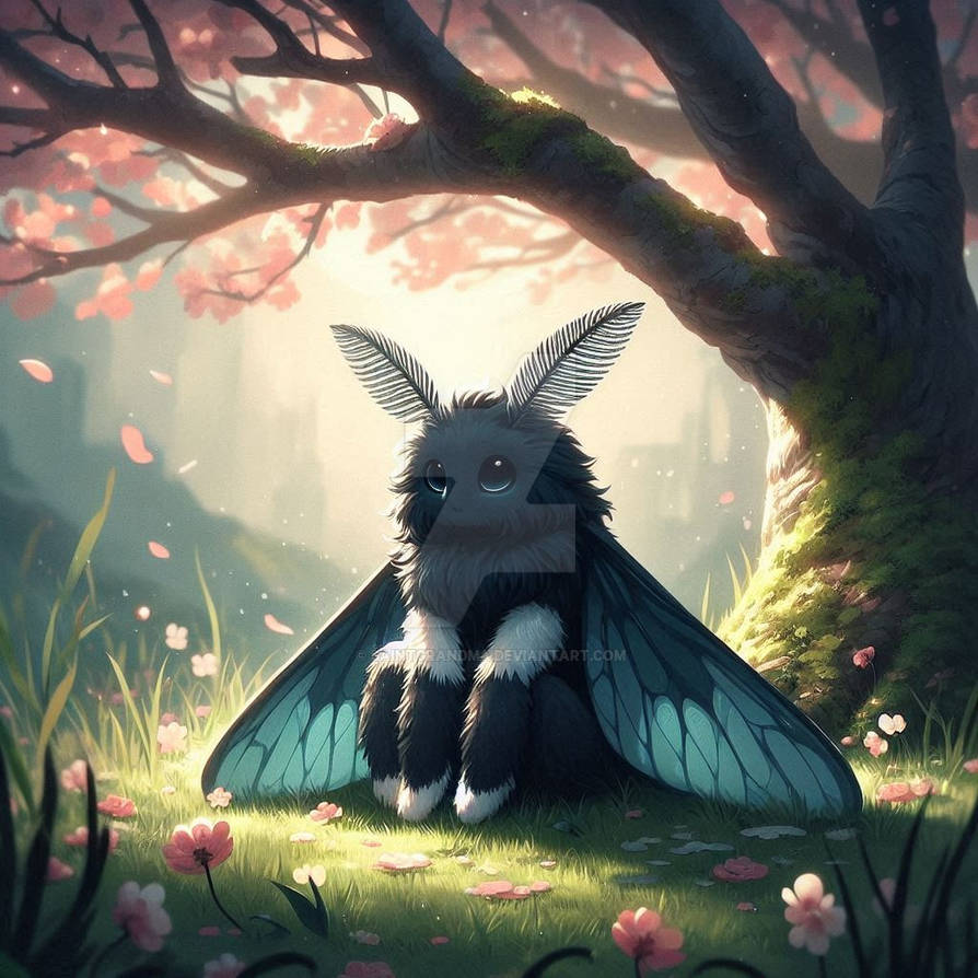 Fluffy Insecrt Black moth fluffy insect animal under tree (41) by SaintGrandma on ...