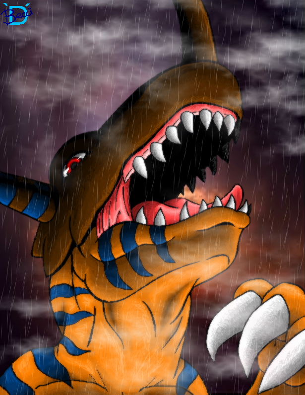 Angry Greymon by Mysterious-D