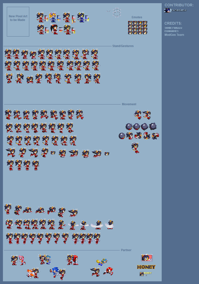 Modgen Vector Sprites Modgen Honey the Cat sprite by fgsbshsg on DeviantArt