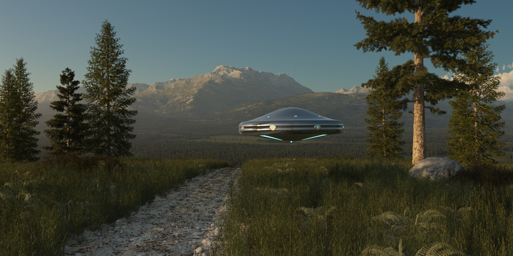 Flying UFO, fly by SwissAdA