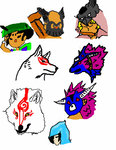 Okami Character heads by oki-okamiclub