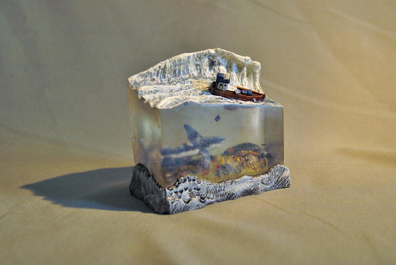 Micro polymer clay resin ocean angled shot