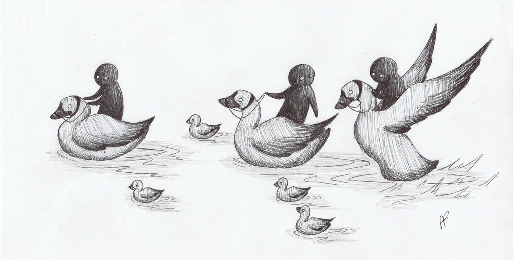 Traditional: Duck Ride by ArtWizardsCo on DeviantArt