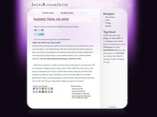JackuB.name Blog Minimalistic