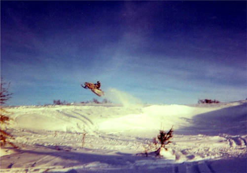 Snowmachine jump