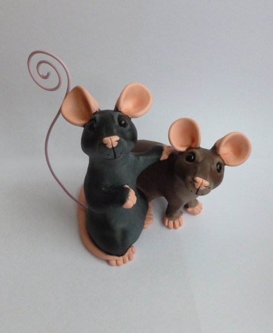 Rat Pair Memo Holder