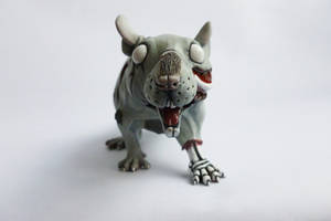 Large Zombie Rat Sculpture Finished